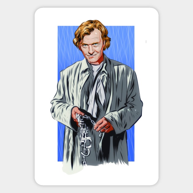 Rutger Hauer - An illustration by Paul Cemmick Sticker by PLAYDIGITAL2020